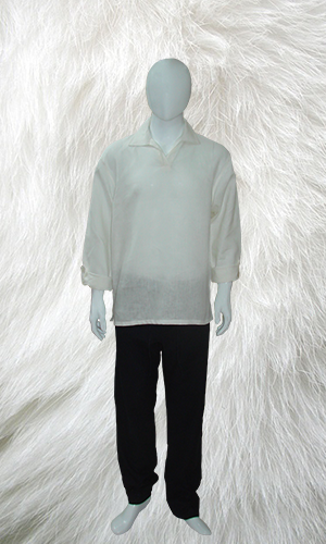 100% Linen Fashion Shirt In White