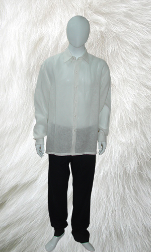 100% Linen Shirt Long Sleeves White