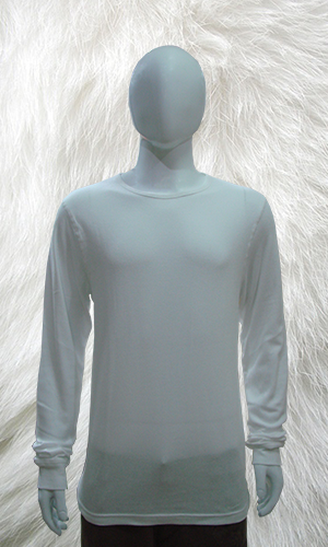 100% Cotton Plain Round Long Neck Long Sleeves
